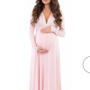 Pink maternity dress